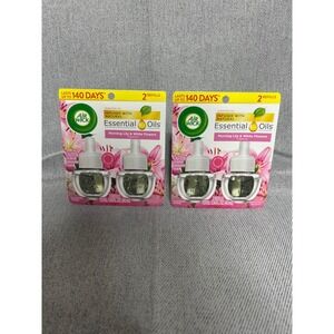 Air Wick Scented Oil Refills 4 Count Morning Lily & White Flowers Essential Oils